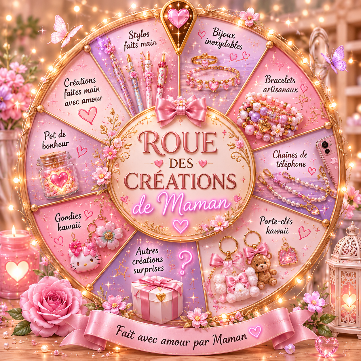 La Roue des Créations de Maman 🎡 | Cadeaux Artisanaux & Créations Fait Main
