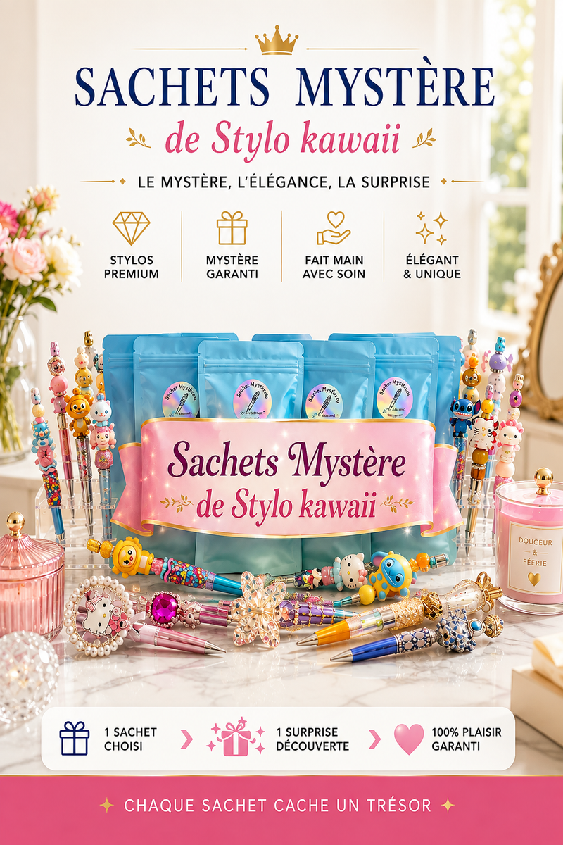Sachet Mystère de Stylos Kawaii Faits Main
