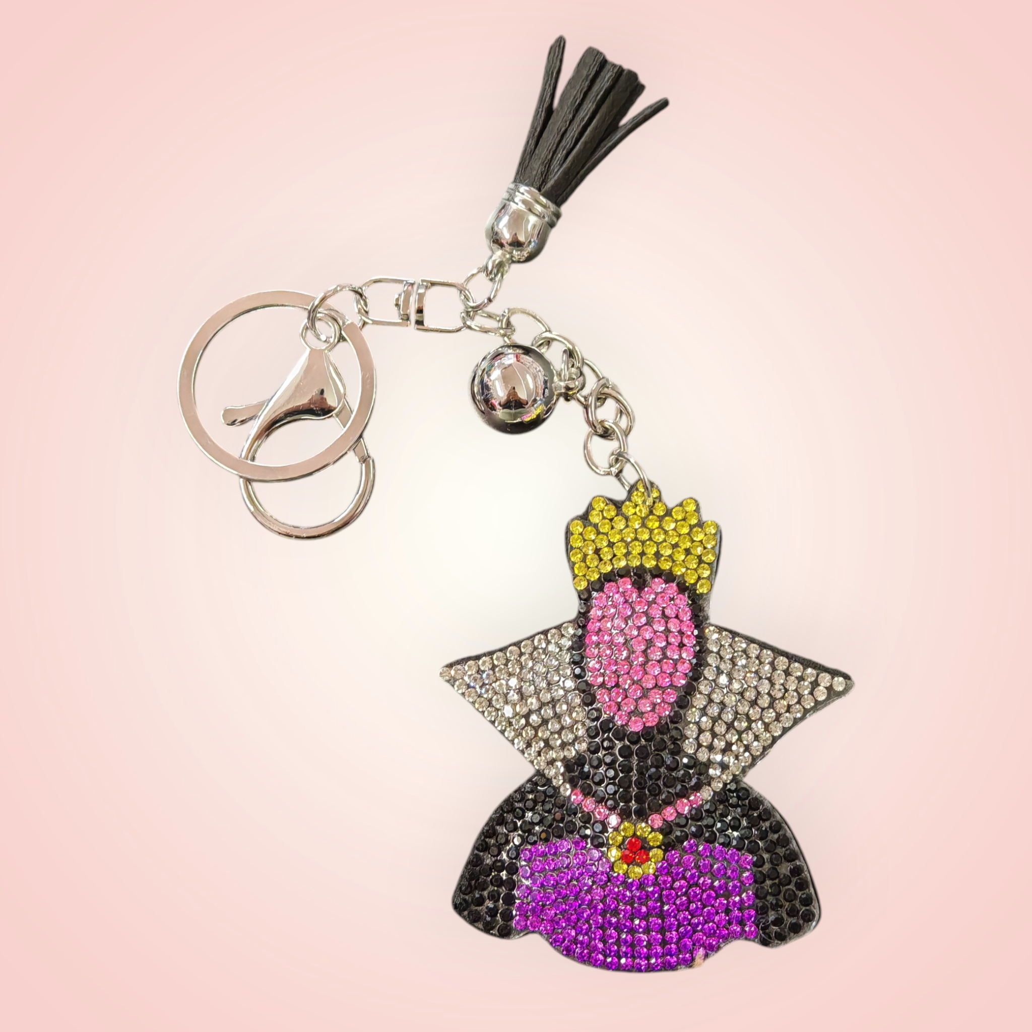 Porte-clés strass blanche neige / méchante reine