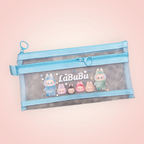 Trousse double transparente Labubu