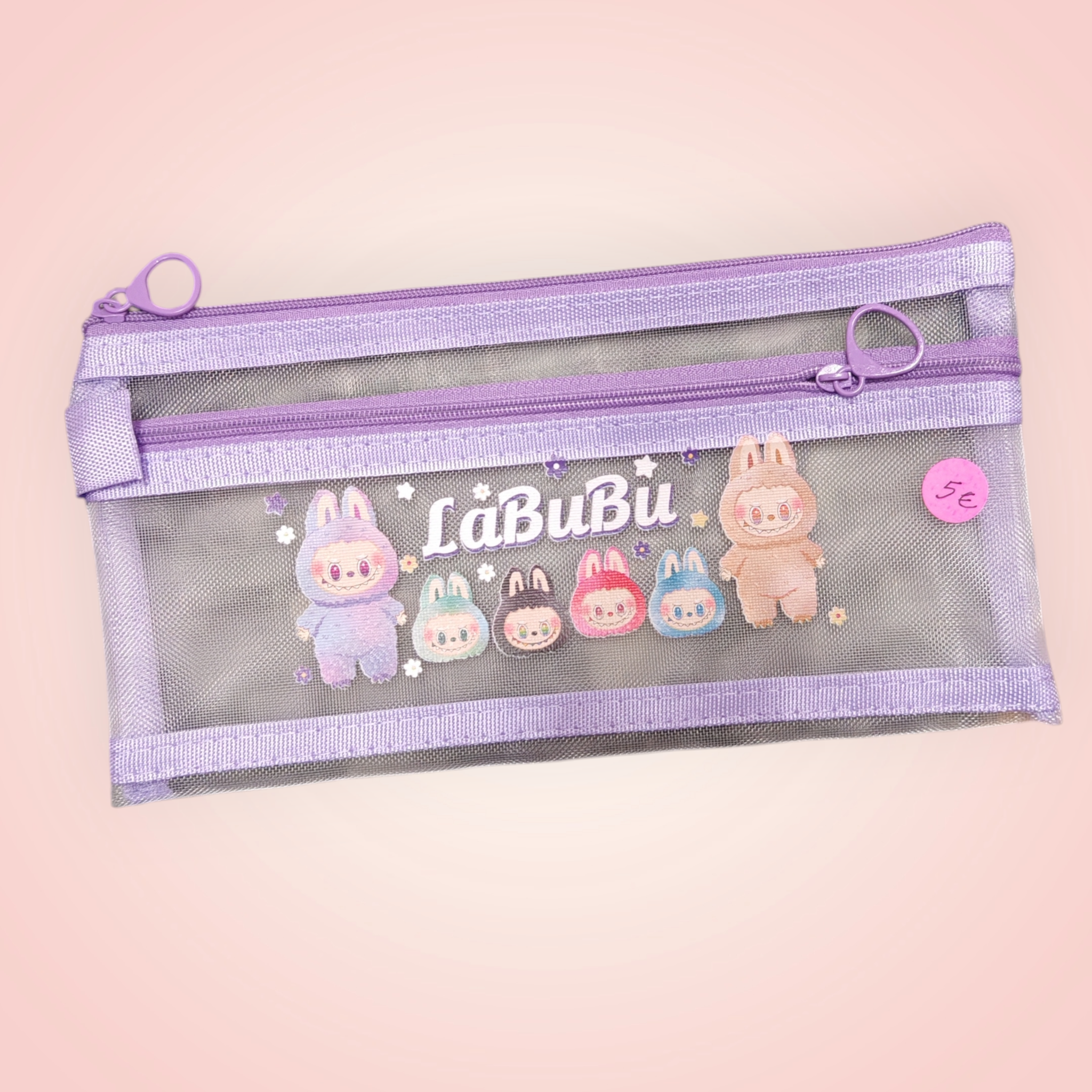 Trousse double transparente Labubu