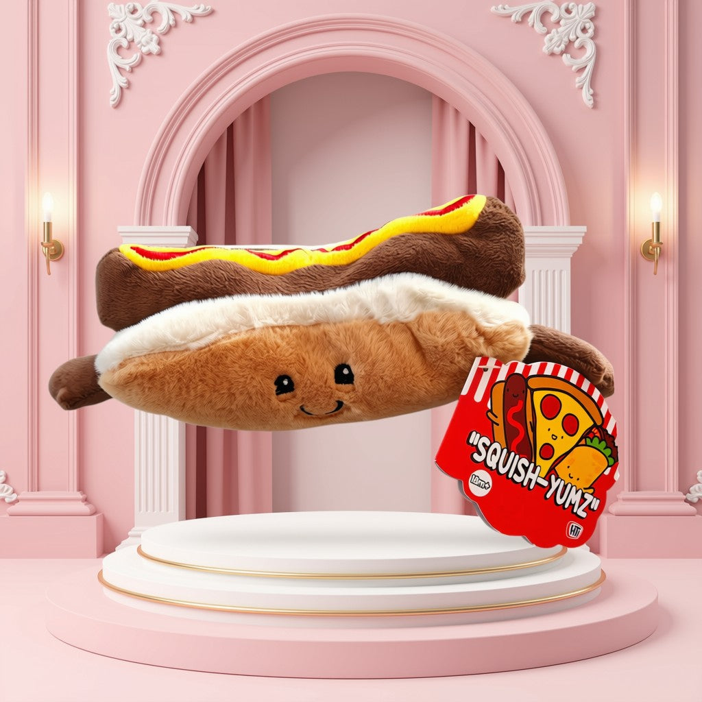 Peluche Squishy Hot Dog ultra douce
