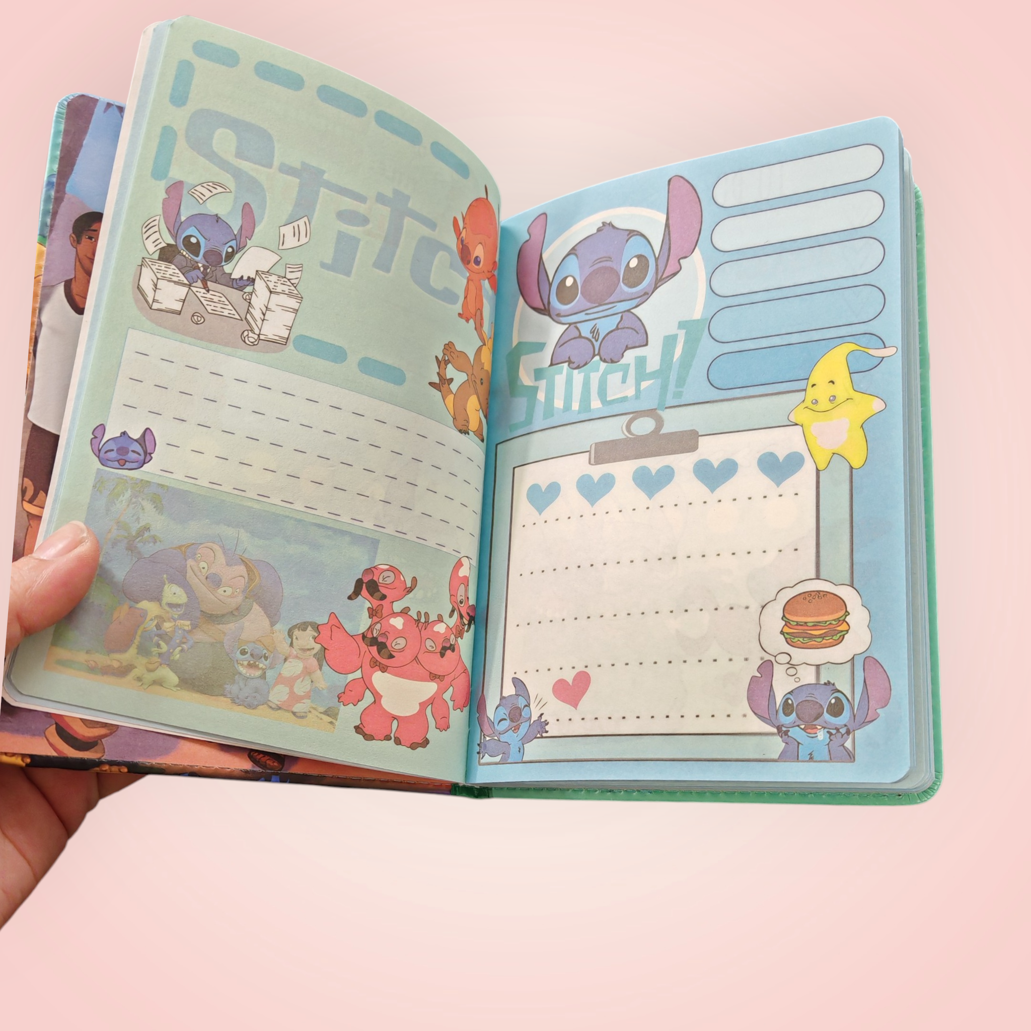 Carnet stitch pages coloré modèle au choix