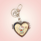 Porte clés cœur mirroir hello kitty