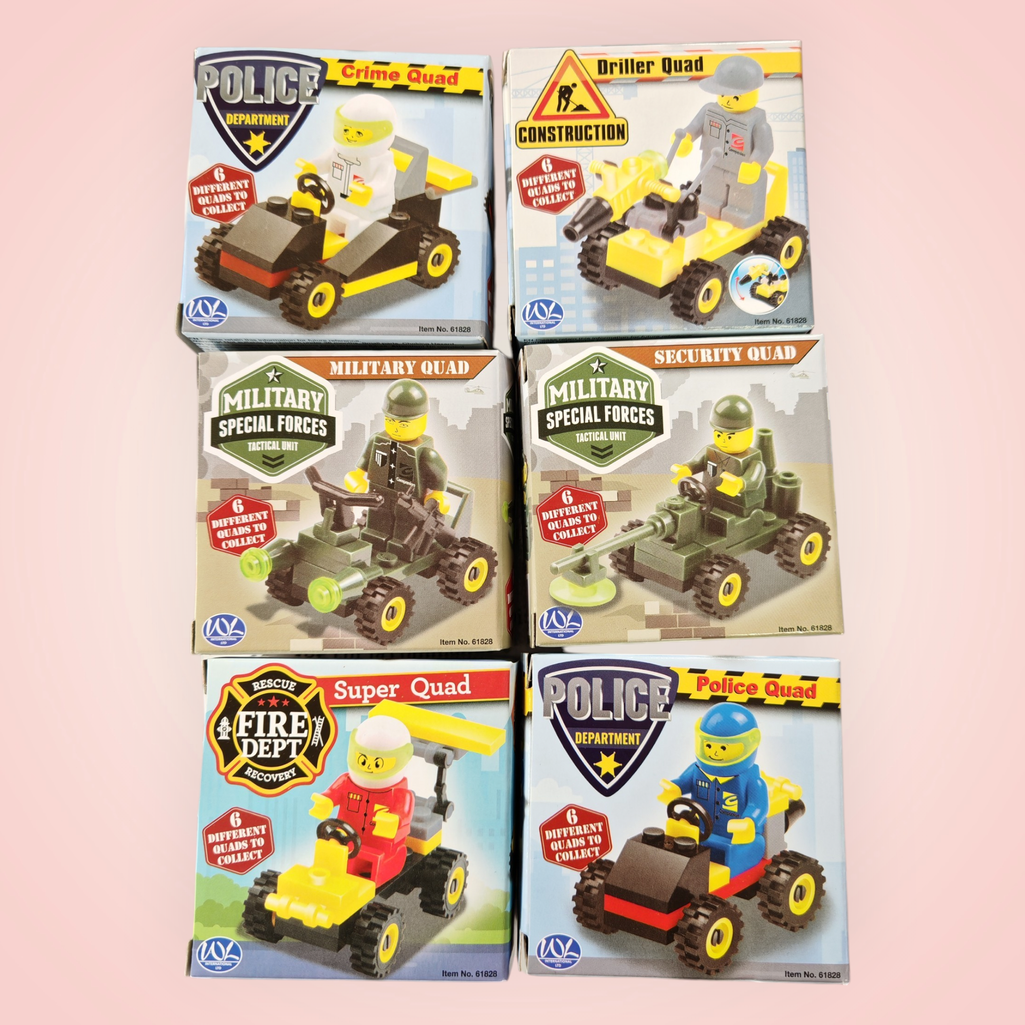 Lots de 6 voiture personnage