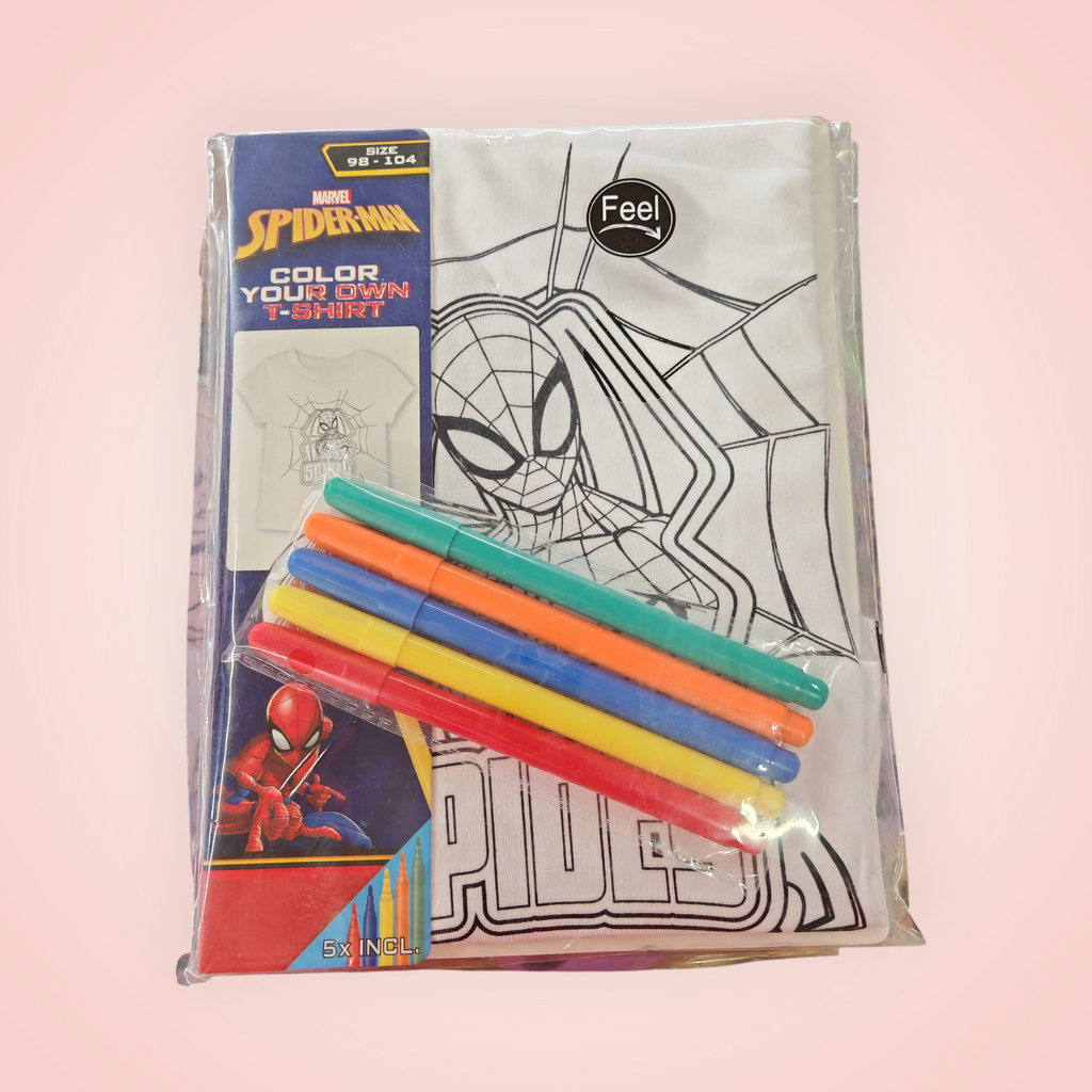 Tee shirt à colorier Spider-Man