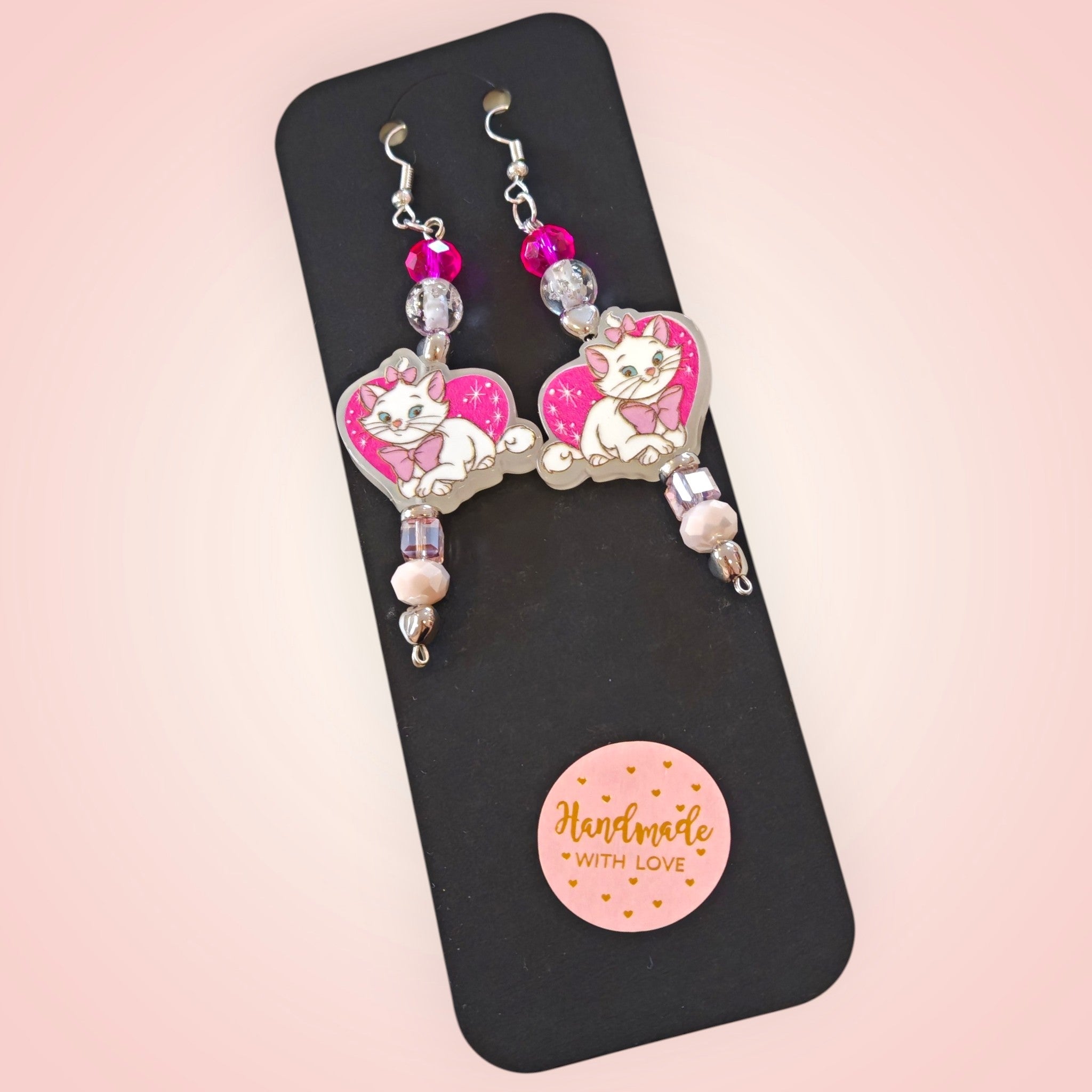 Boucle d'oreille fait main Marie Aristochats