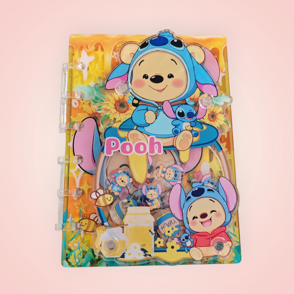 Carnet acrylique Winnie l'Ourson Stitch
