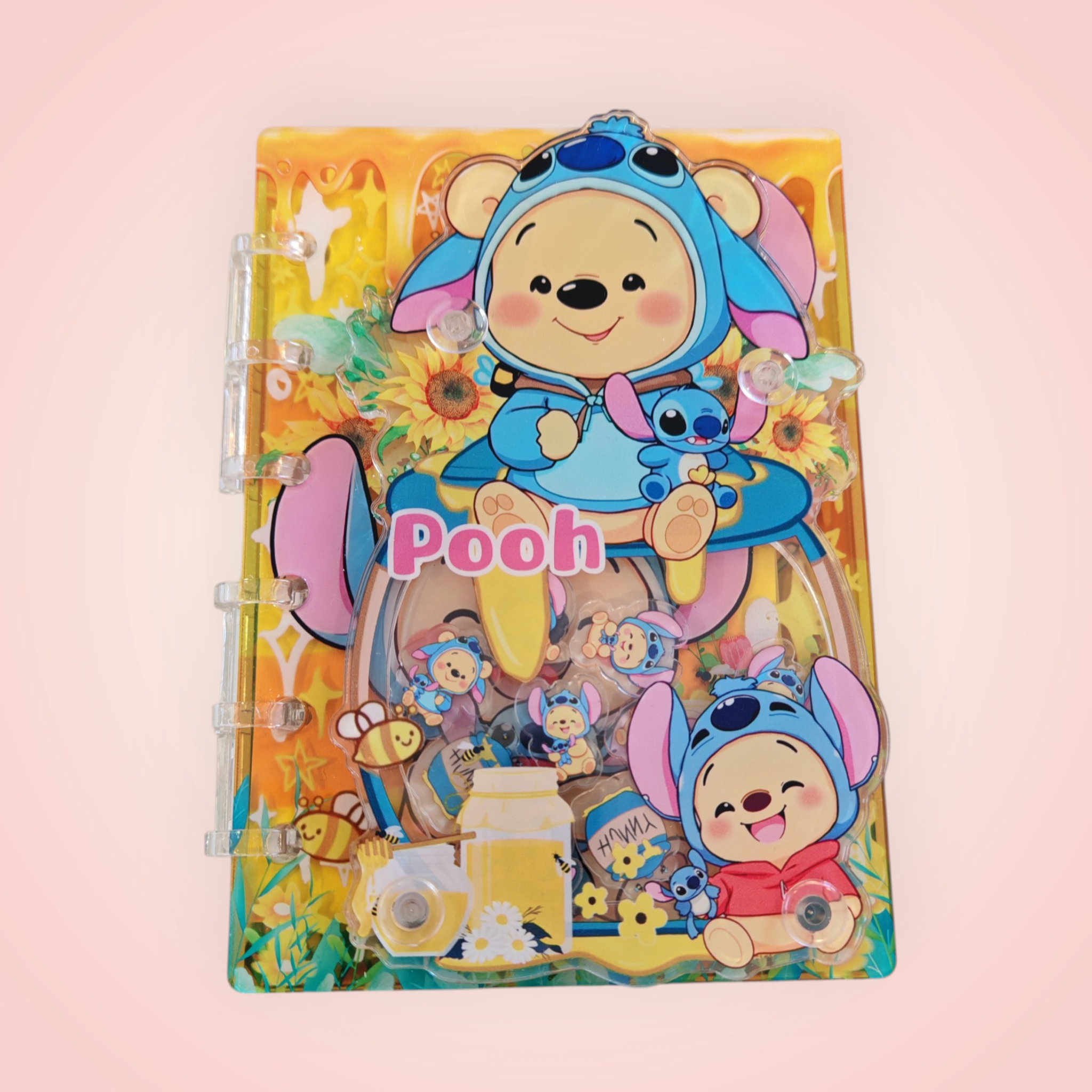 Carnet acrylique Winnie l'Ourson Stitch