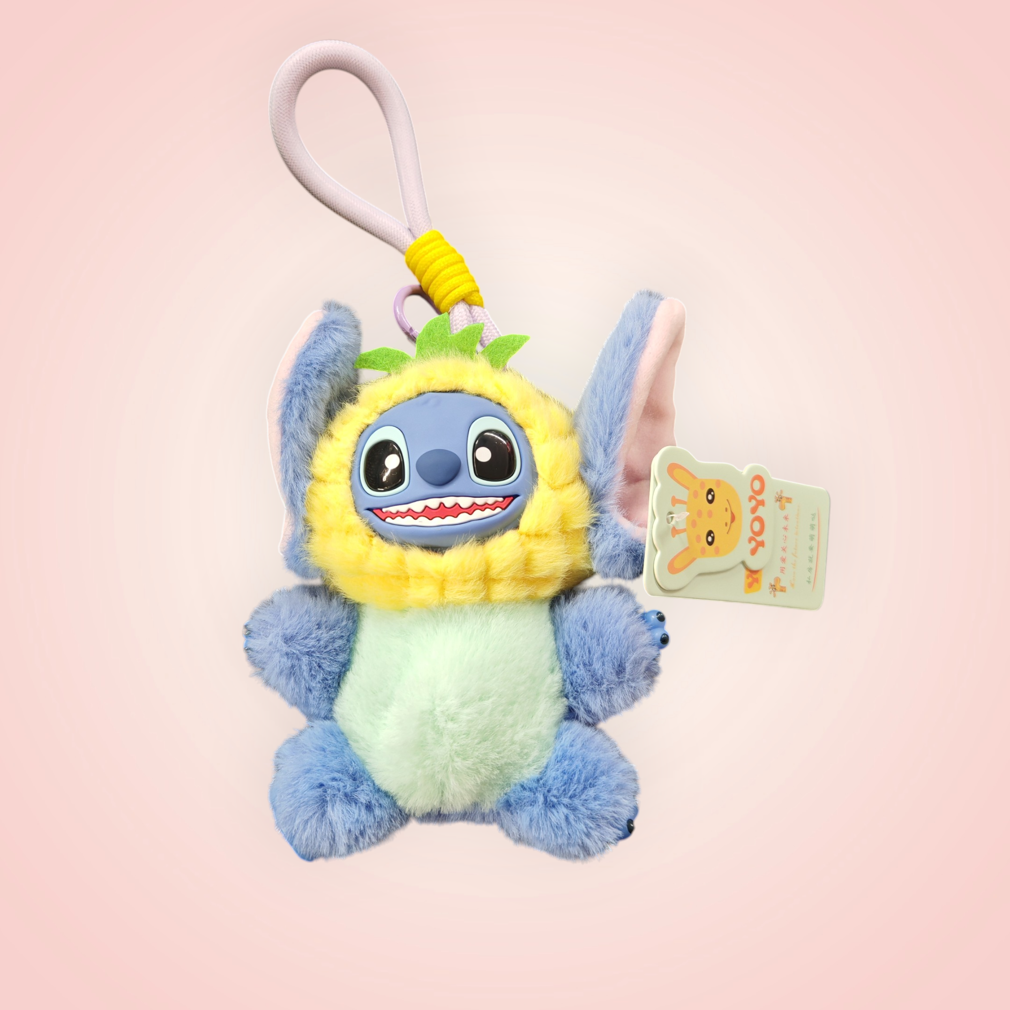 Porte clés doudou Stitch ananas
