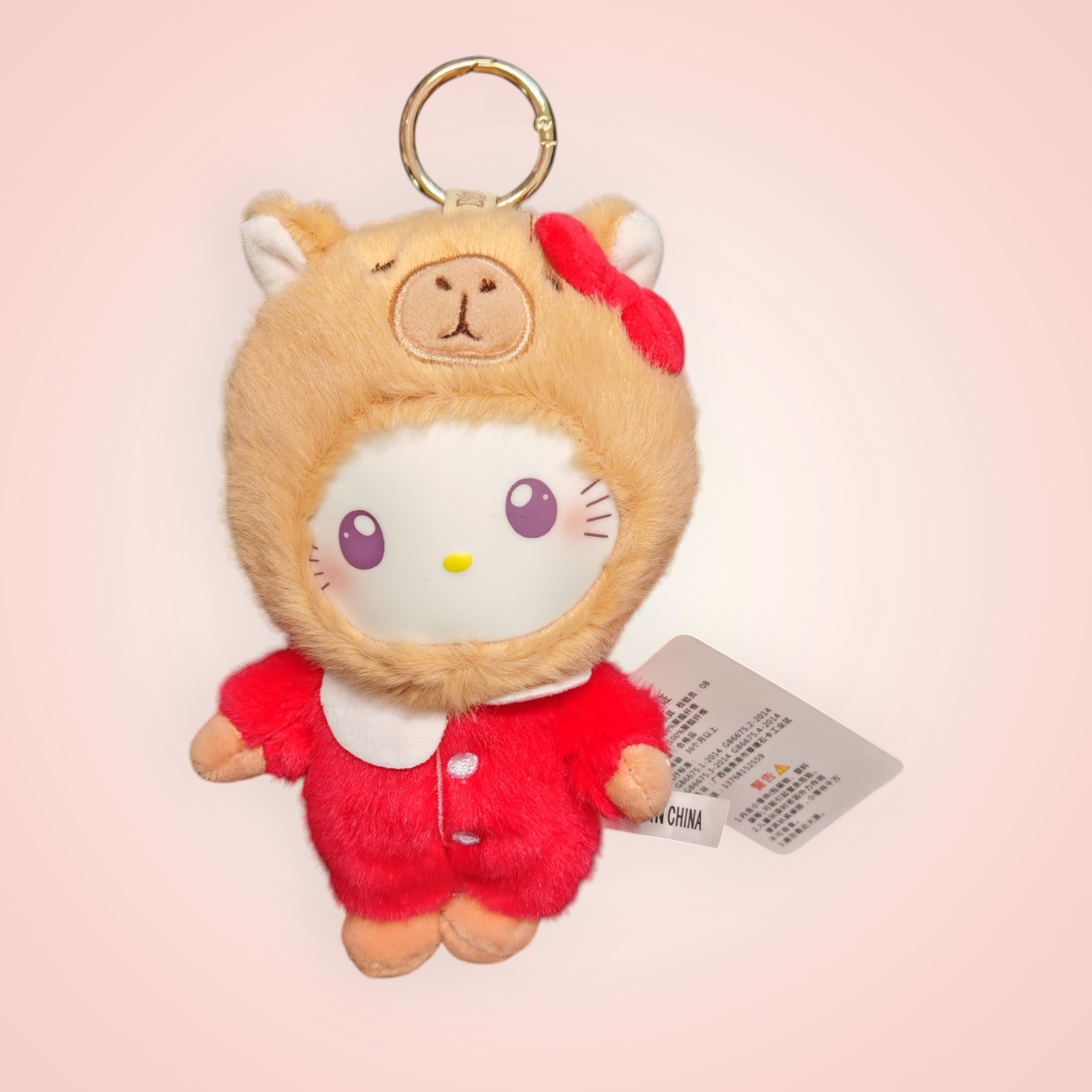 Porte-clé doudou Hello Kitty capybara
