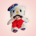 Peluche monchhichi hello kittyv