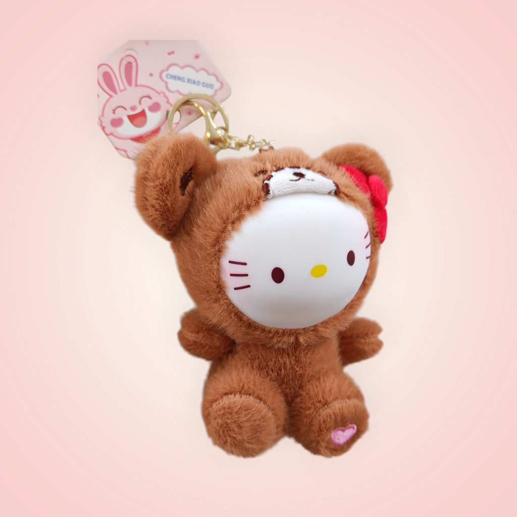 Porte clés doudou hello kitty ours