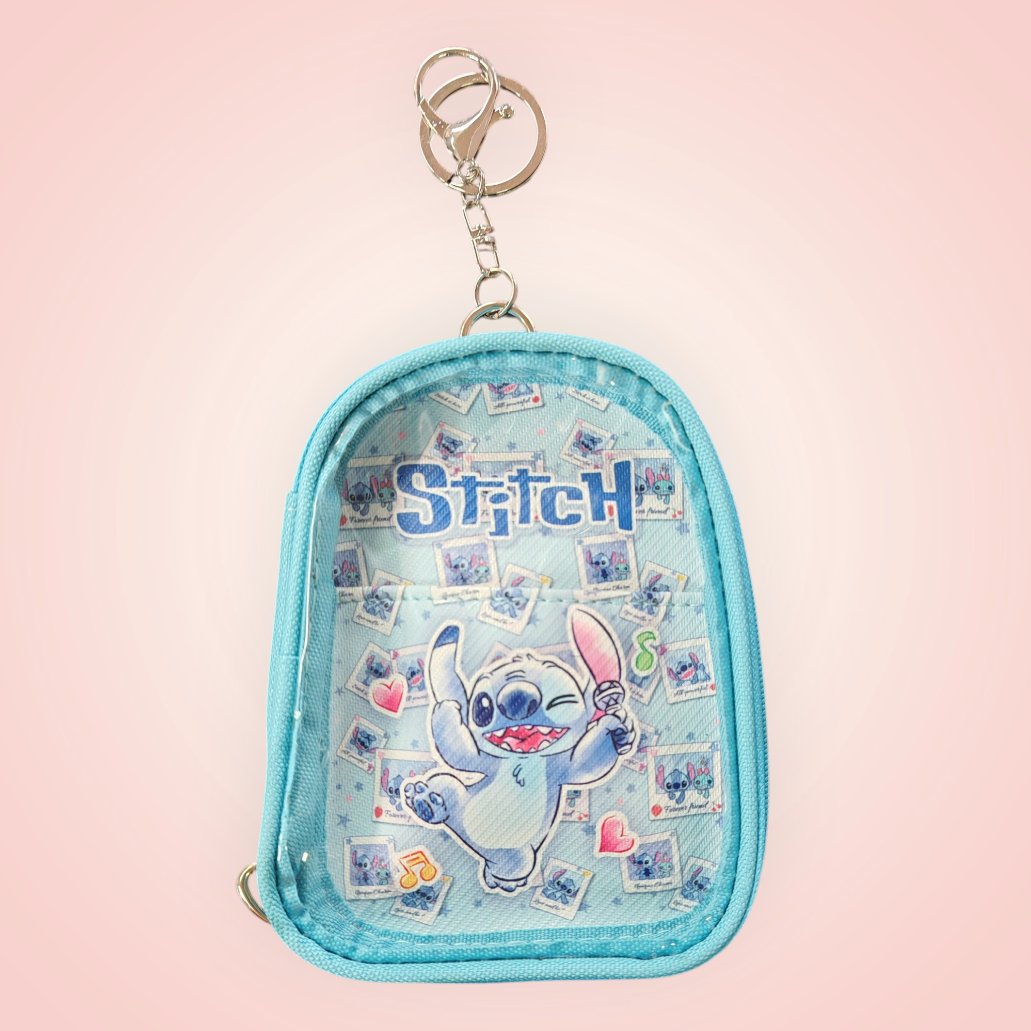 Pochette porte clé Stitch
