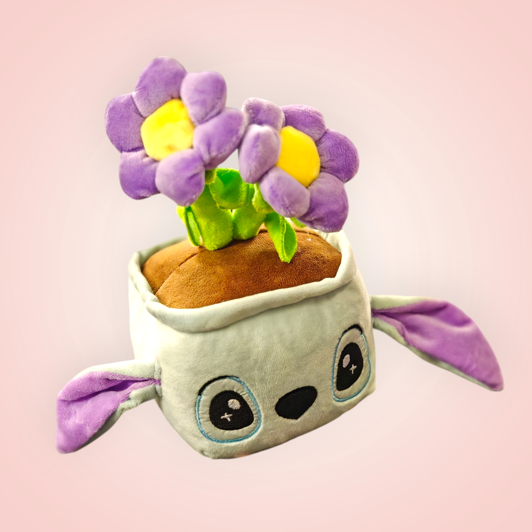 Pot de fleur Stitch peluche