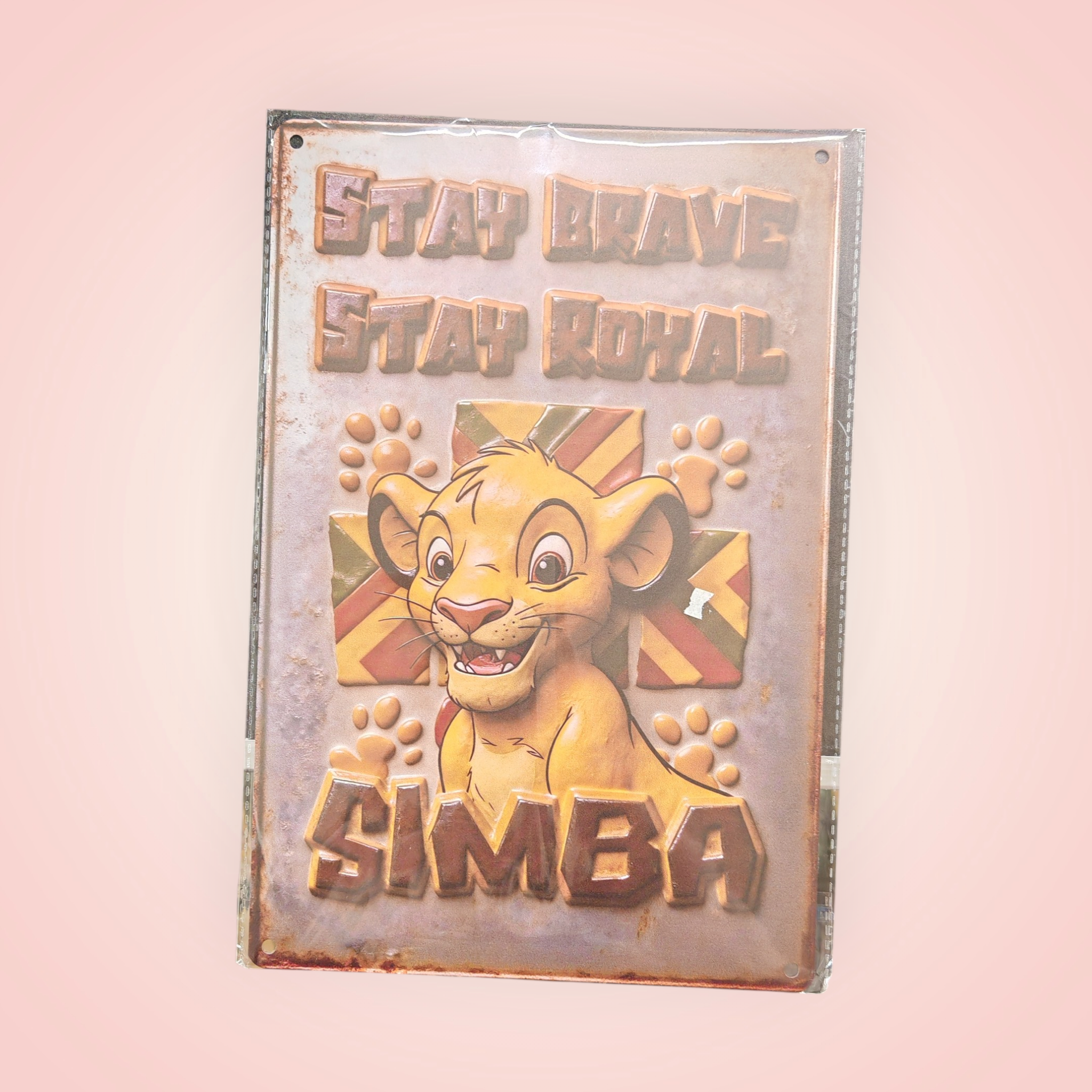 Plaque métal déco le roi lion