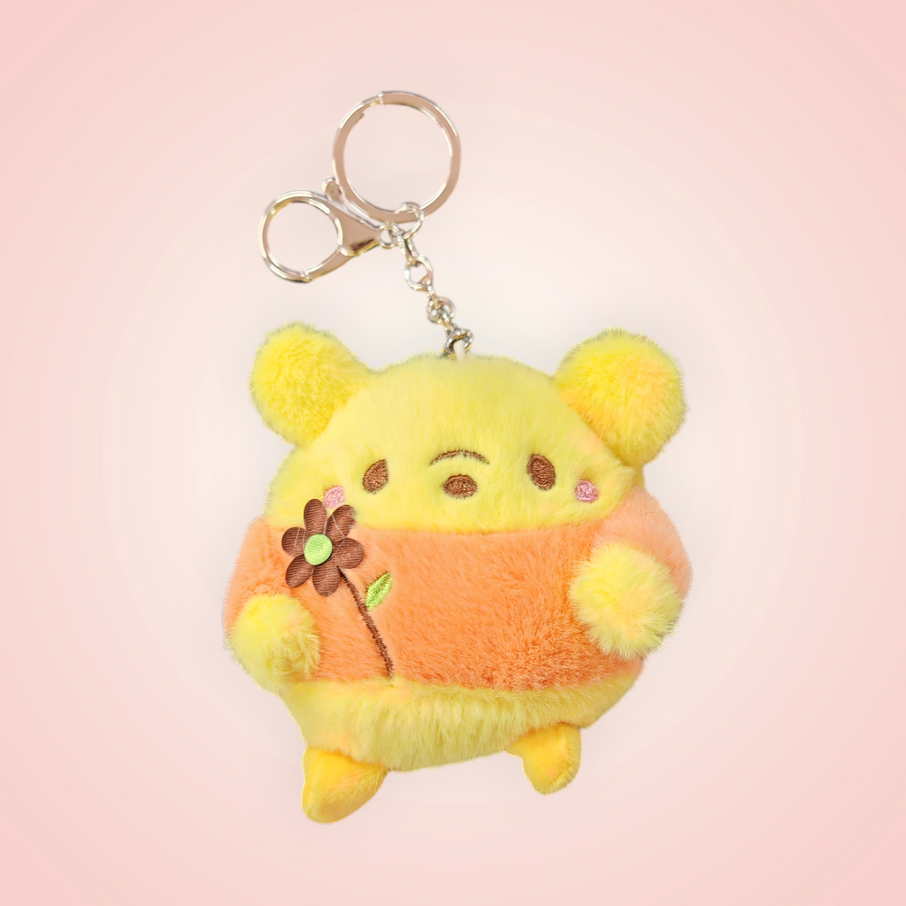 Porte clés doudou rond univers Winnie