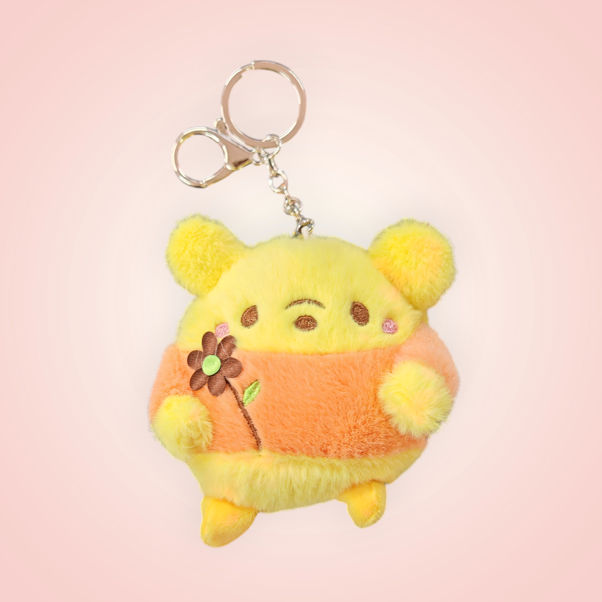 Porte clés doudou rond univers Winnie