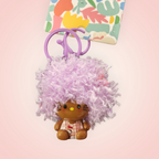 Hello kitty coupe fluffy porte clés au choix