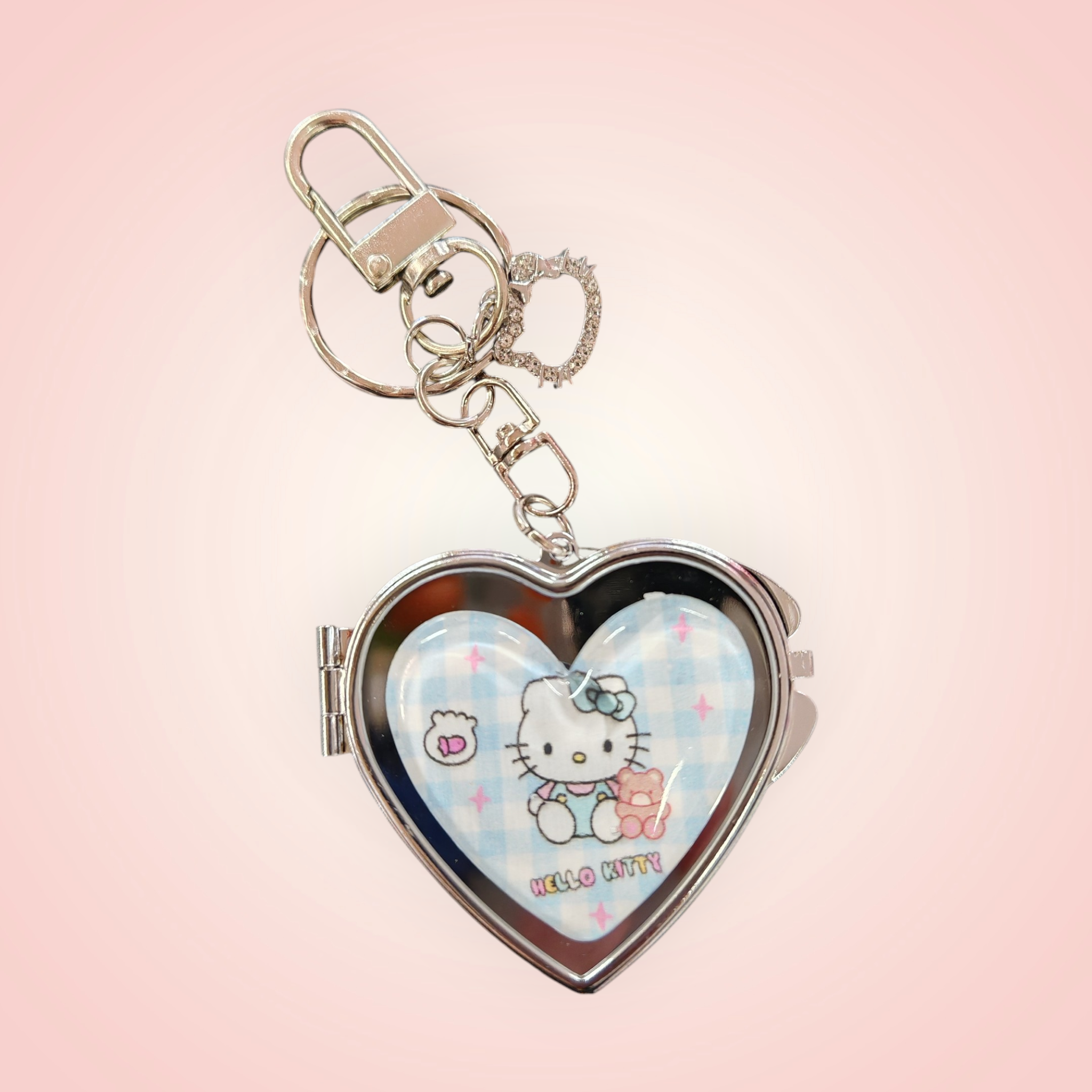 Porte clés cœur mirroir hello kitty