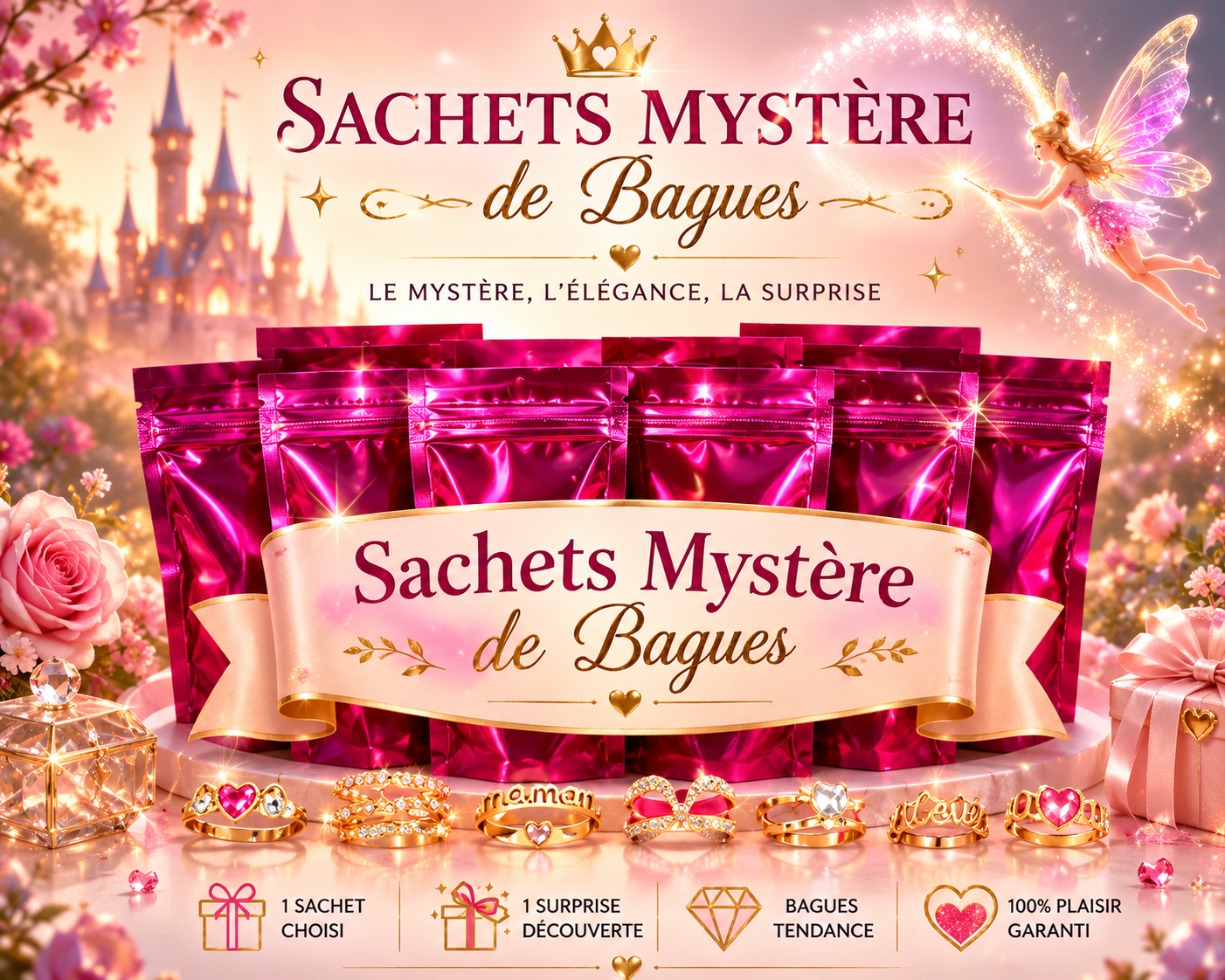 Sachet Mystère Bagues Acier Inoxydable | Surprises Garantis